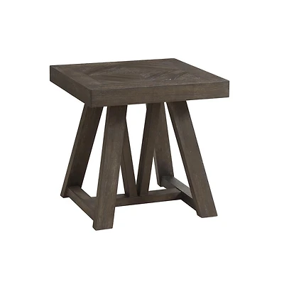 Intercon 24"" x 24"" End Table in Reclaimed Chevron