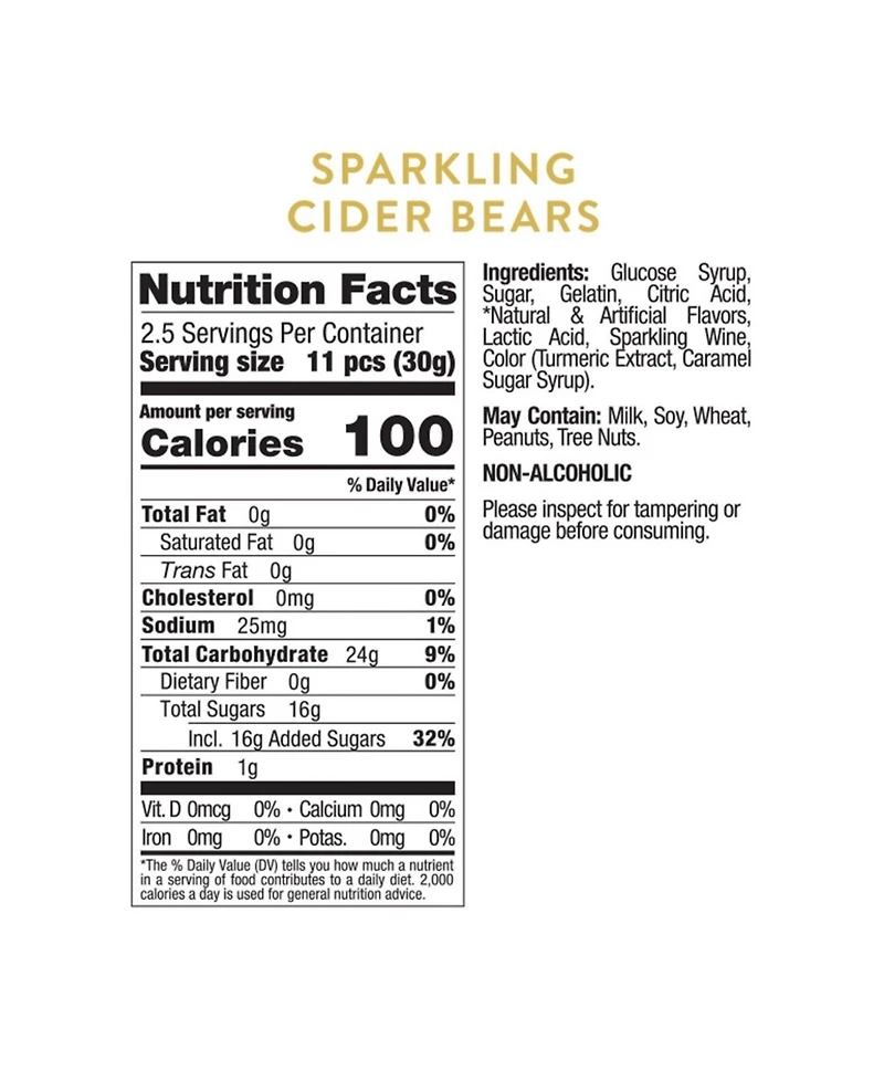 Sugarfina Sparkling Cider Candy Bears Kit, 3 Piece