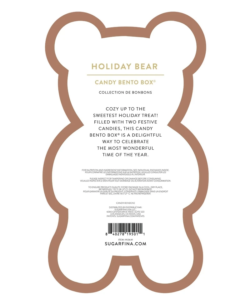 Sugarfina Holiday Bear Candy Bento Box Duo, 2 Piece