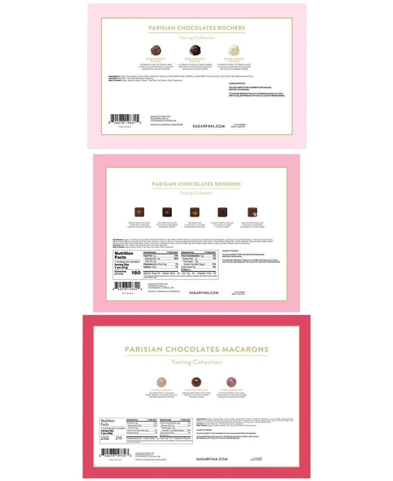 Sugarfina Parisian Chocolate Gift Box Tower, 3 Piece