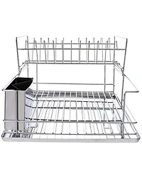 MegaChef 15.5 Inch Stainless Iron Shelf Dish Rack