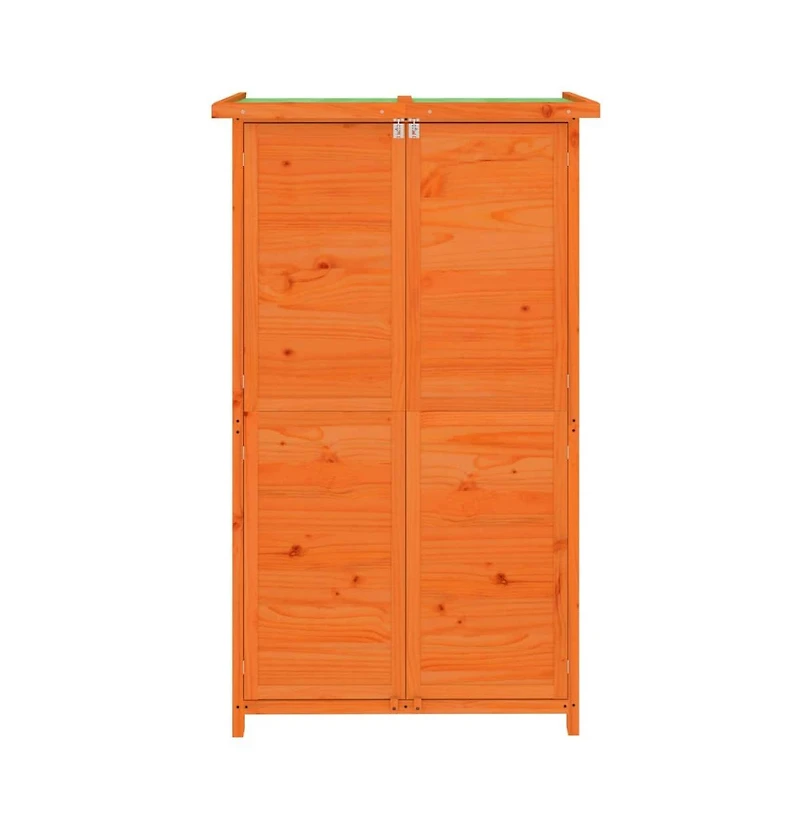 vidaXL Garden Tool Shed Brown Solid Pine Wood, Plywood Medium