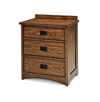 Intercon 3 Drawer Nightstand in Mission