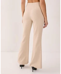 Nasty Gal Women's Lace Trim Tailored Flared Pants