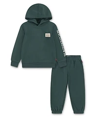Levi's Boys Toddler 2T-4T 2 Piece Patch Long Sleeves Hoodie and Joggers Set