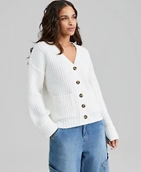 Now This Womens Chunky V Neck Cardigan Sweater Macys Exclusive