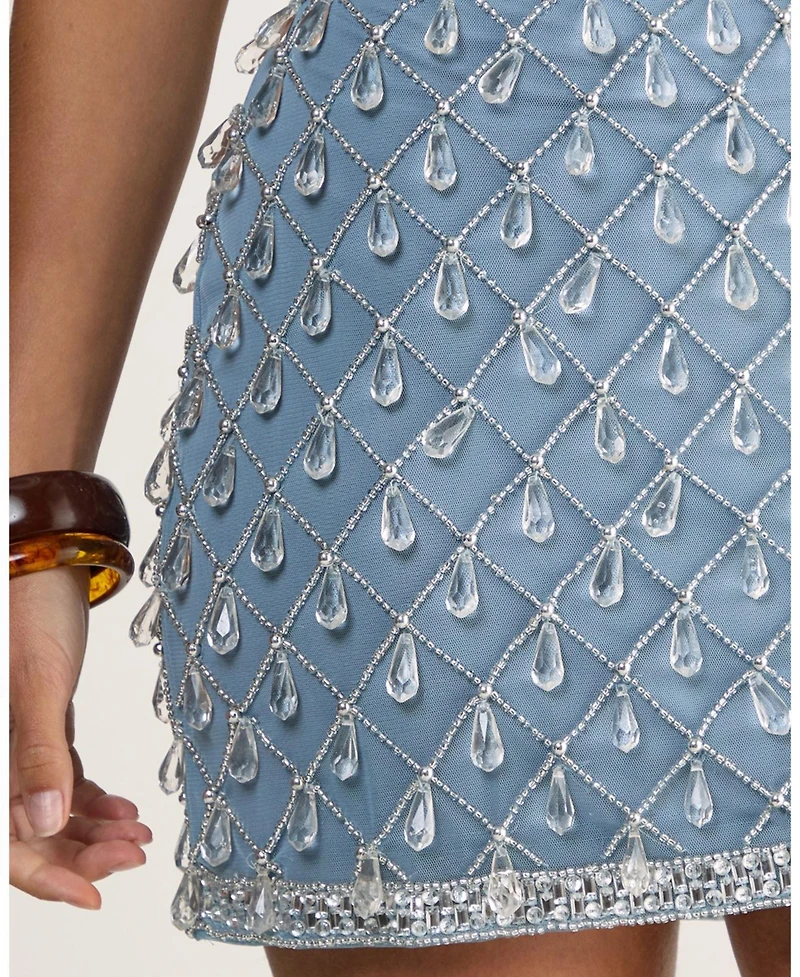 Nasty Gal Women's Droplet Embellished Mini Skirt
