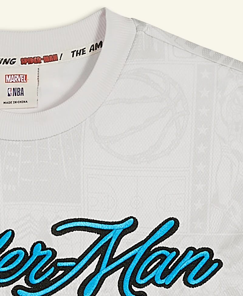 Macy's Marvel X Nba Men's Spider-Man 62 Short Sleeve Jersey, Exclusive