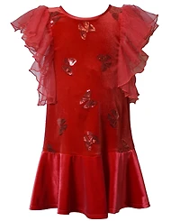 Bonnie Jean Girls 2T-6X Flutter Sleeve Dress