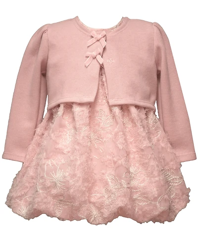 Bonnie Jean Girls 2T-6X 2-Piece Bonaz Dress and Cardigan Set