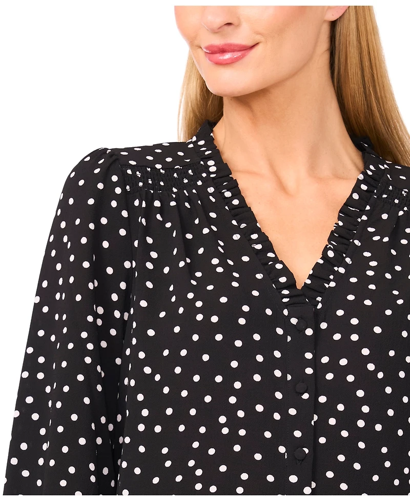 CeCe Women's 3/4-Sleeve V-Neck Top