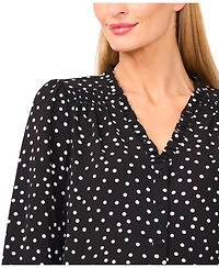 CeCe Women's 3/4-Sleeve V-Neck Top