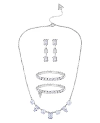 Guess 3-Pc. Cubic Zirconia Gold-Tone Necklace, Earrings, and Bracelet Gift Set