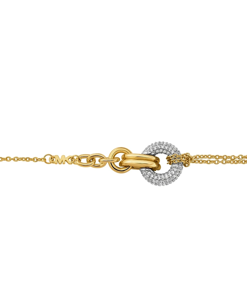 Michael Kors Two Tone Pave Torus Bracelets