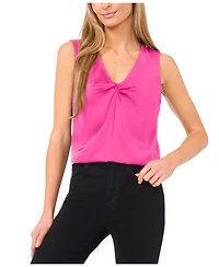 CeCe Women's Twist V-Neck Sleeveless Top