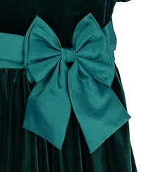 Rare Editions Girls 2T-6X Taffeta Bow Detail Dress