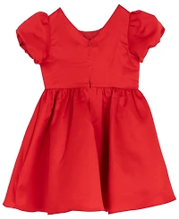 Rare Editions Girls 2T-6X Embellished Short Sleeve Dress