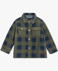 7 For All Mankind Baby Boys 2-Piece Long Sleeve Shirt and Denim Cargos Set
