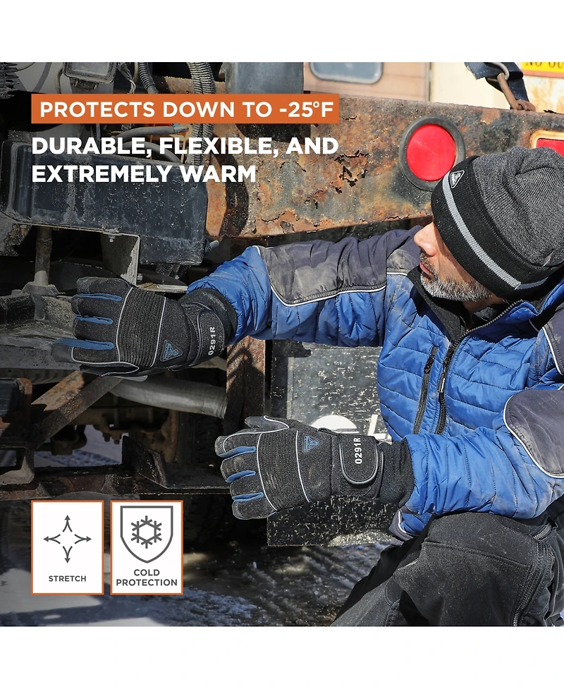 RefrigiWear Men's Waterproof Frostline Gloves - Insulated Winter Work for Men