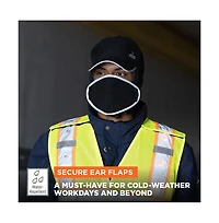 RefrigiWear Men's Trapper Hat with Detachable Mask - Water-Resistant, Insulated Winter Hat with Ear Flaps