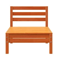 Patio Sofas Armless 4 pcs Wax Brown Solid Wood Pine