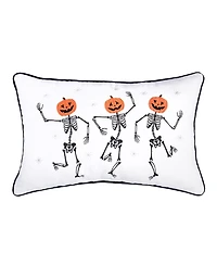 Pumpkin skeletion Trio Throw Pillow, 14" x 22"