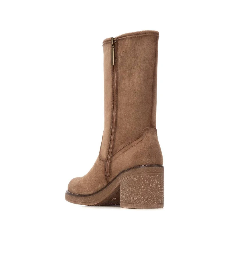 Xti Women's Suede Heeled Booties Refresh Collection By
