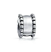 Bling Jewelry Beaded Trim Detail Spacer Clasp Stopper Bead Charm 925 Sterling Silver