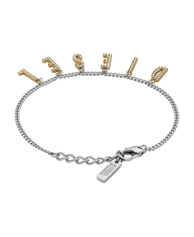 Diesel Unisex Diesel Two-Tone Stainless Steel Chain Bracelet