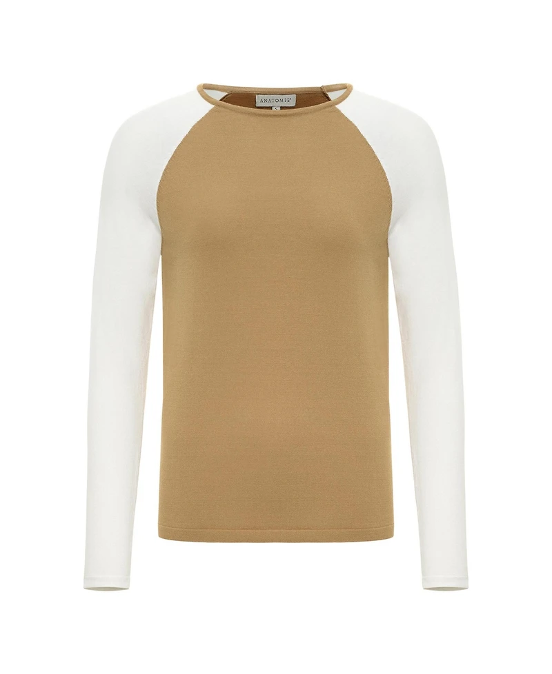 Anatomie Women's Connie Sweater Knit Baseball Sleeve Shirt
