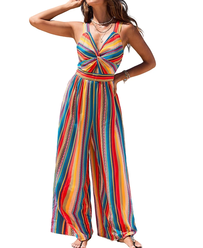 Cupshe Women's Bold Beat Striped Jumpsuit