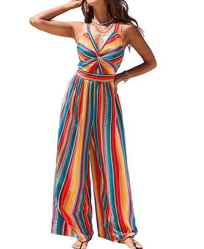Cupshe Women's Bold Beat Striped Jumpsuit