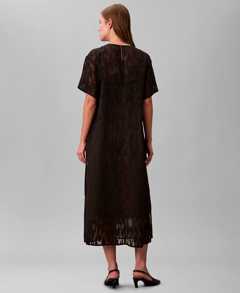 Calvin Klein Women's Short Sleeve Midi Dress