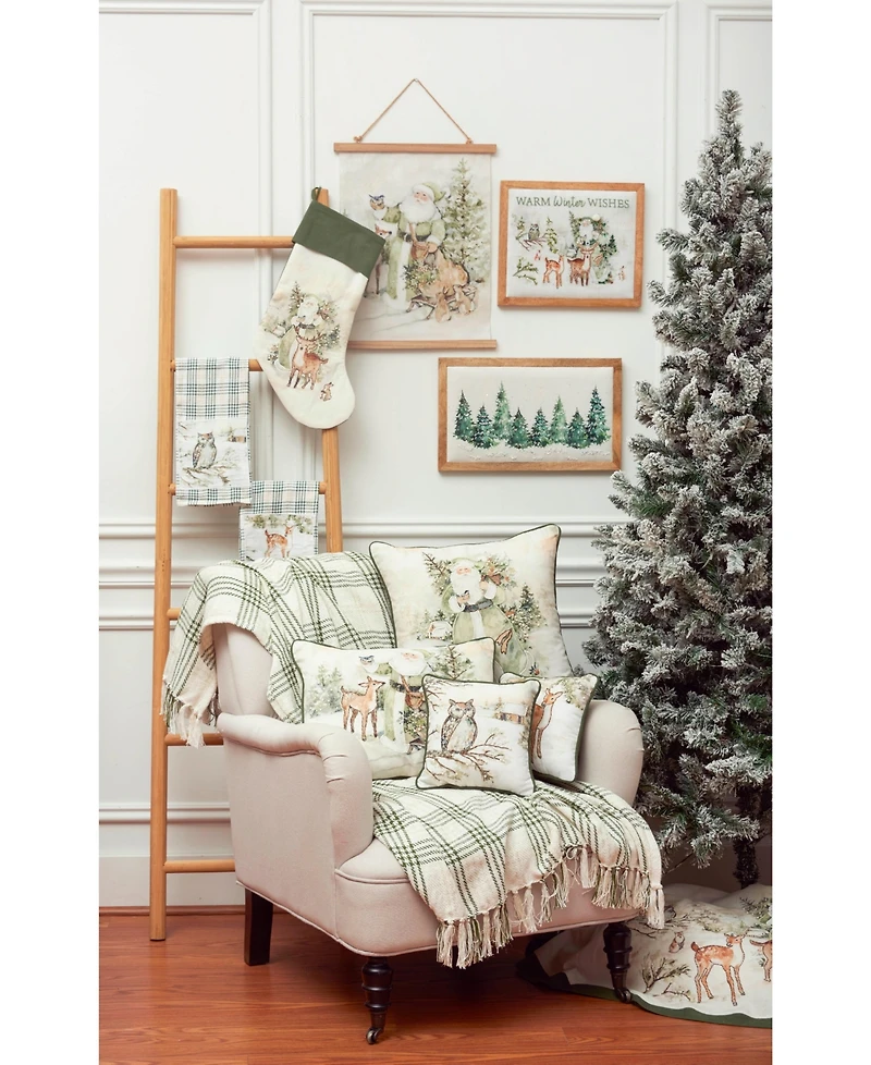 Woodland Owl Throw Pillow, 10" x 10"
