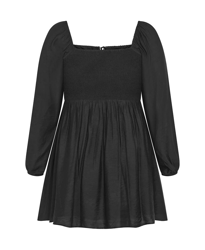 City Chic Women's Abbie Long Sleeve Mini Dress