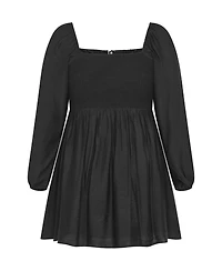 City Chic Women's Abbie Long Sleeve Mini Dress