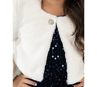 Rare Editions Girls 2T-6X Embellished Long Sleeve Jacket