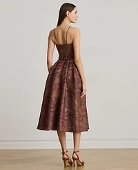 Lauren Ralph Women's Paisley Belted Cocktail Dress