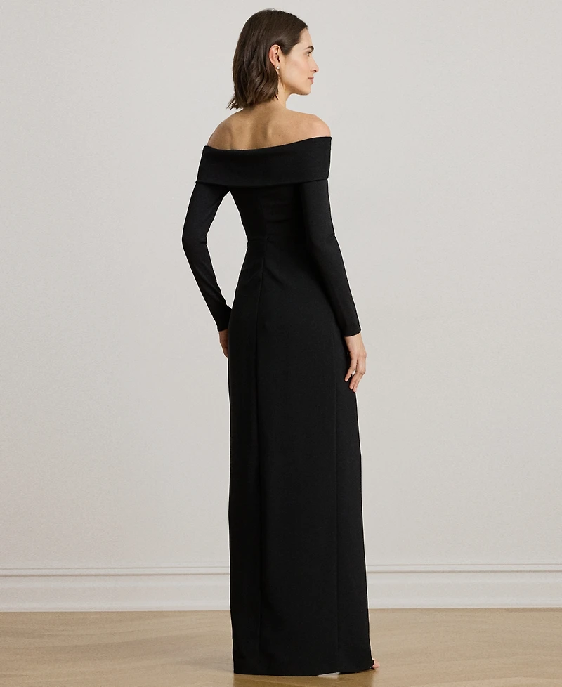 Lauren Ralph Women's Rib-Knit Off-The-Shoulder Gown