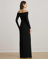 Lauren Ralph Women's Rib-Knit Off-The-Shoulder Gown