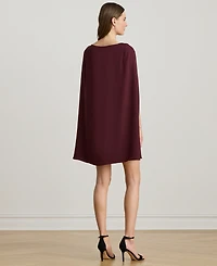 Lauren Ralph Women's Caped Crew Neck Cocktail Dress
