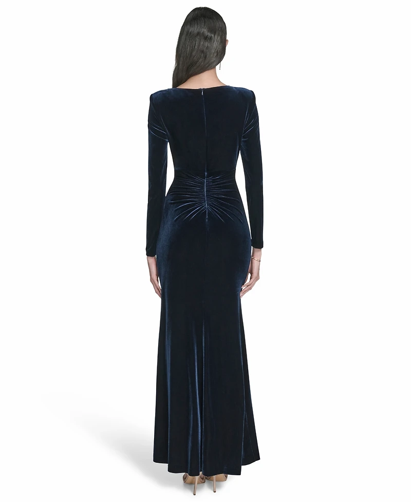 Eliza J Women's Velvet Ruched Gown