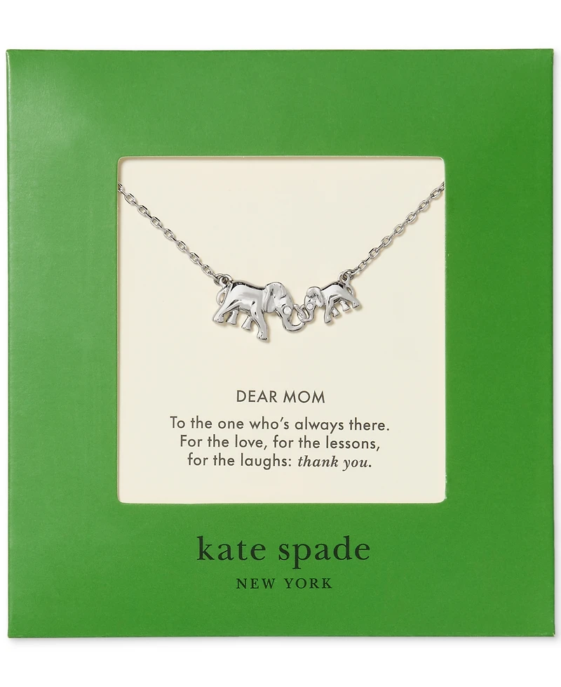 kate spade new york Cubic Zirconia Dear Mom Pendant Necklace