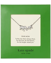 kate spade new york Cubic Zirconia Dear Mom Pendant Necklace