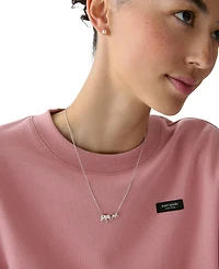 kate spade new york Cubic Zirconia Dear Mom Pendant Necklace