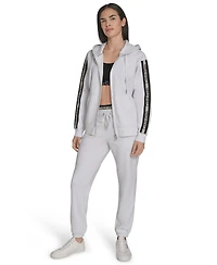 Calvin Klein Women's Fleece Logo Tape Hoodie Jacket