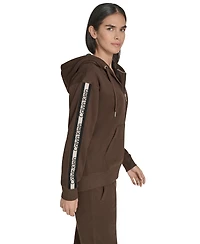 Calvin Klein Women's Fleece Logo Tape Hoodie Jacket