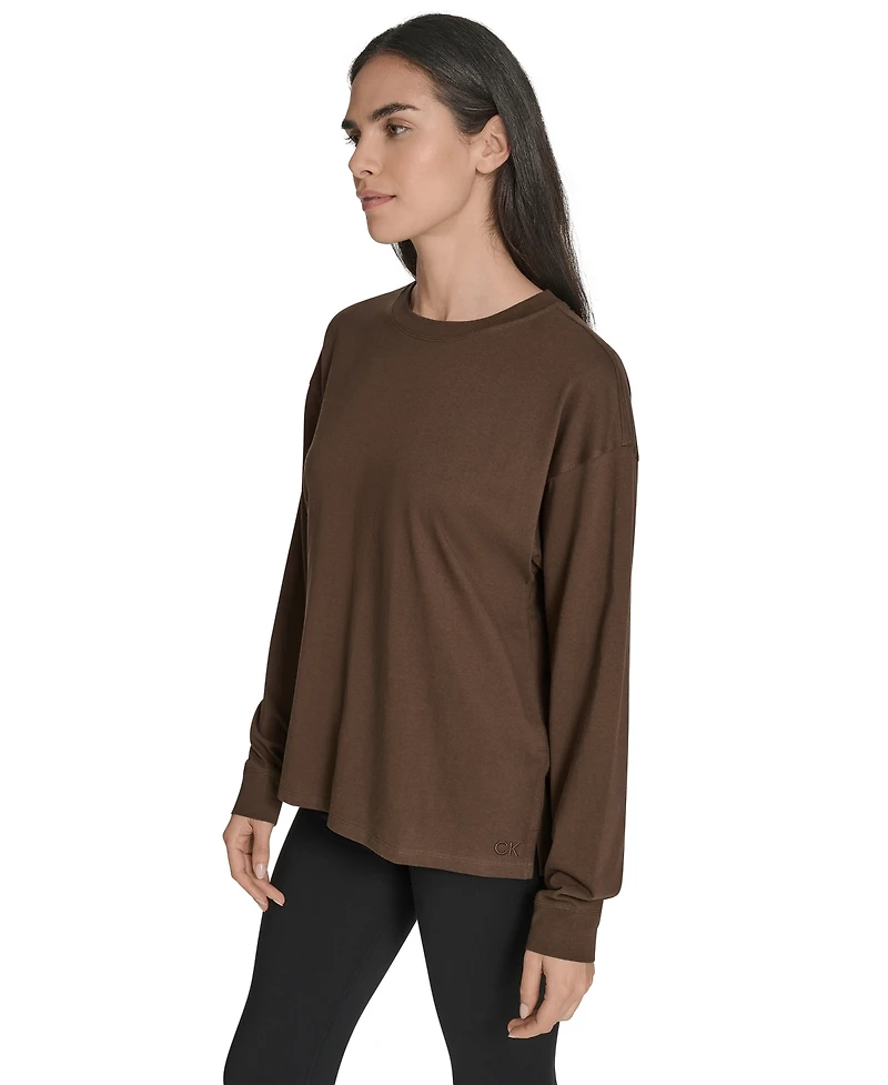 Calvin Klein Performance Women's Long-Sleeve Crewneck T-Shirt