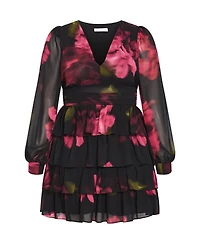 City Chic Women's Kailey Print Mini Dress