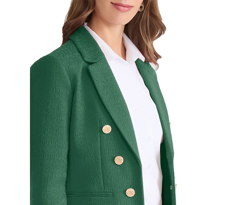 Jones New York Women's Button-Trim Open-Front Blazer